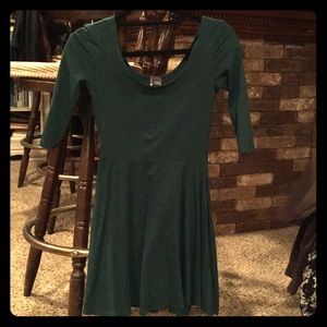 Hunter green knee length dress